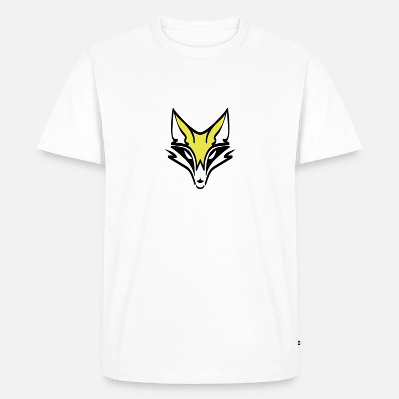Fuchs logo fox - Männer Premium Bio T-Shirt - Weiß