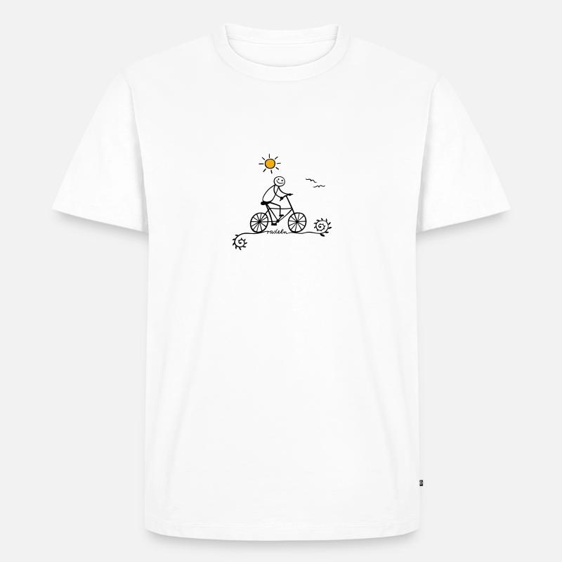 RADELN - Männer Premium Bio T-Shirt - Weiß