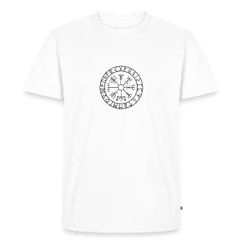 viking compass 01 - Men's Premium Organic T-Shirt - white - Front - Nico (187cm)