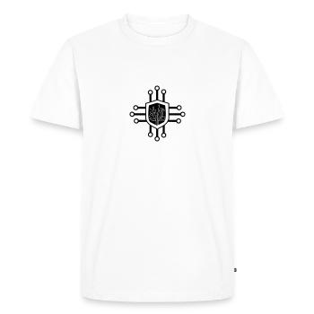 cyber security symbol 001 - Men's Premium Organic T-Shirt - white - Front - Nico (187cm)