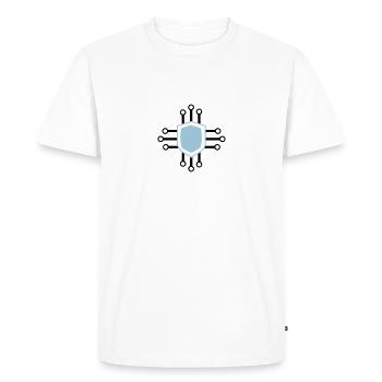 cyber security symbol 002 - Men's Premium Organic T-Shirt - white - Front - Nico (187cm)
