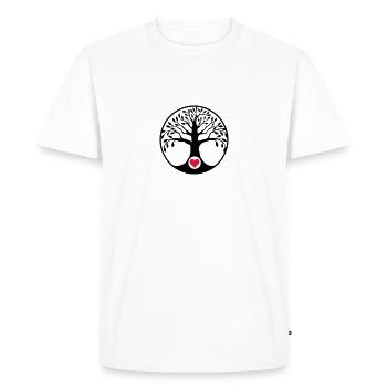 l’arbre de la vie coeur - T-shirt Premium bio Homme - blanc - Devant - Nico (187cm)