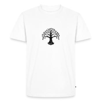 baum des lebens - Männer Premium Bio T-Shirt - Weiß - Vorne - Nico (187cm)
