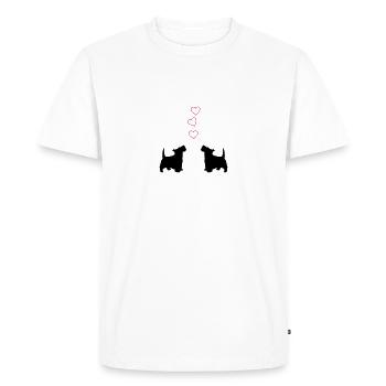 petits chiens - T-shirt Premium bio Homme - blanc - Devant - Nico (187cm)
