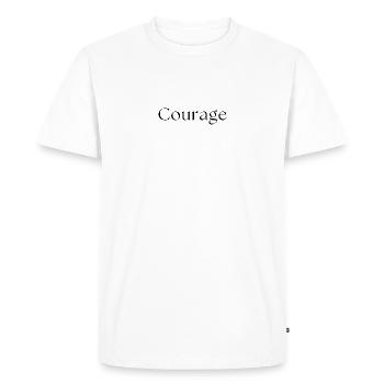Courage - T-shirt Premium bio Homme - blanc - Devant - Nico (187cm)