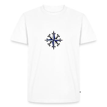 boussolle Rose des vents - T-shirt Premium bio Homme - blanc - Devant - Nico (187cm)