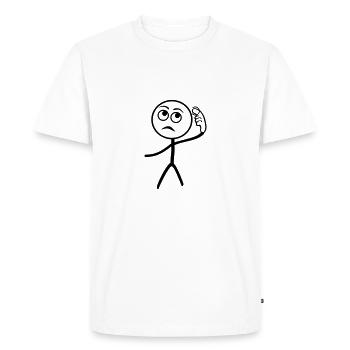 Stupid People, stickman - T-shirt Premium bio Homme - blanc - Devant - Nico (187cm)