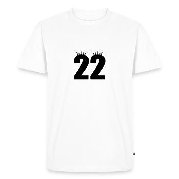 22 roi - T-shirt Premium bio Homme - blanc - Devant - Nico (187cm)