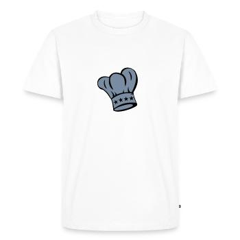 Star Chef - Cuisinier - cuire - chapeau de chef - T-shirt Premium bio Homme - blanc - Devant - Nico (187cm)