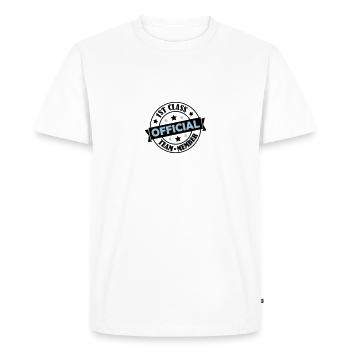 official team member 02 - Men's Premium Organic T-Shirt - white - Front - Nico (187cm)