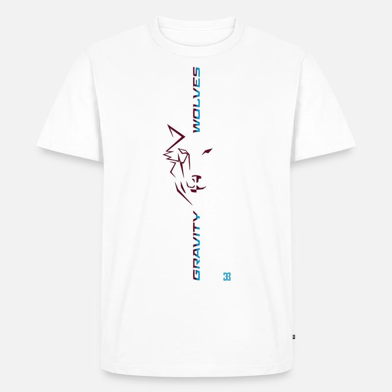 gravity wolves - Männer Premium Bio T-Shirt - Weiß