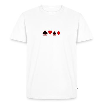 Poker Deck Dealer Trumpf Spielkarten Skat Canasta - T-shirt Premium bio Homme - blanc - Devant - Nico (187cm)