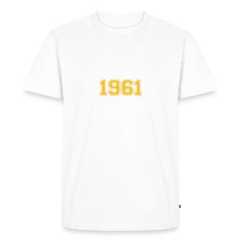 1961 - T-shirt Premium bio Homme - blanc - Devant - Nico (187cm)