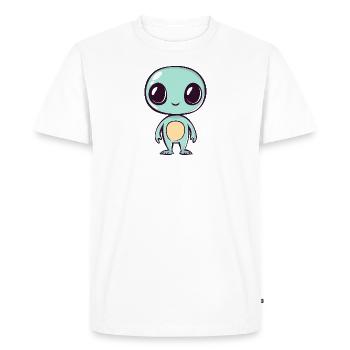 Alien Martien - T-shirt Premium bio Homme - blanc - Devant - Nico (187cm)