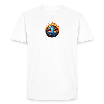 Terre triste et brûlante - T-shirt Premium bio Homme - blanc - Devant - Nico (187cm)