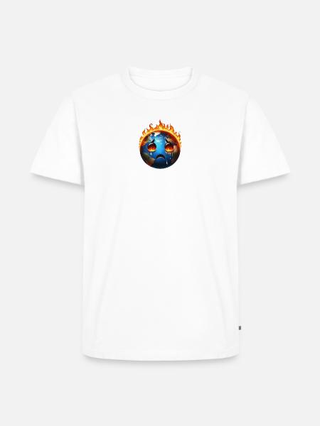 Burning sad earth - Men's Premium Organic T-Shirt - white