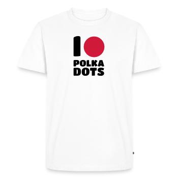i love polka dots - Men's Premium Organic T-Shirt - white - Front - Nico (187cm)