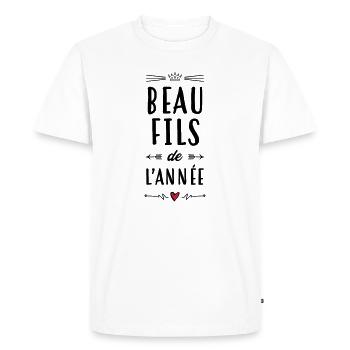 Beau Fils - Beau-Fils - Famille - Mariage - Tshirt - Men's Premium Organic T-Shirt - white - Front - Nico (187cm)