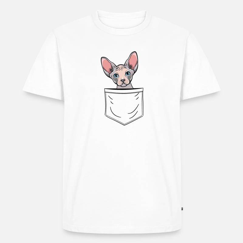 Sphynx Tasche, Sphinx - Männer Premium Bio T-Shirt - Weiß