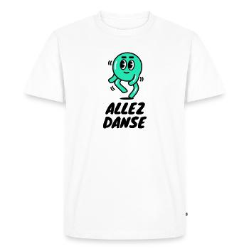 Allez danse danseur - T-shirt Premium bio Homme - blanc - Devant - Nico (187cm)
