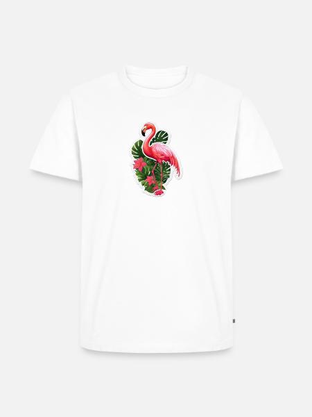 Flamingo - Men's Premium Organic T-Shirt - white