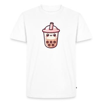 kawaii bubble tea - Men's Premium Organic T-Shirt - white - Front - Nico (187cm)