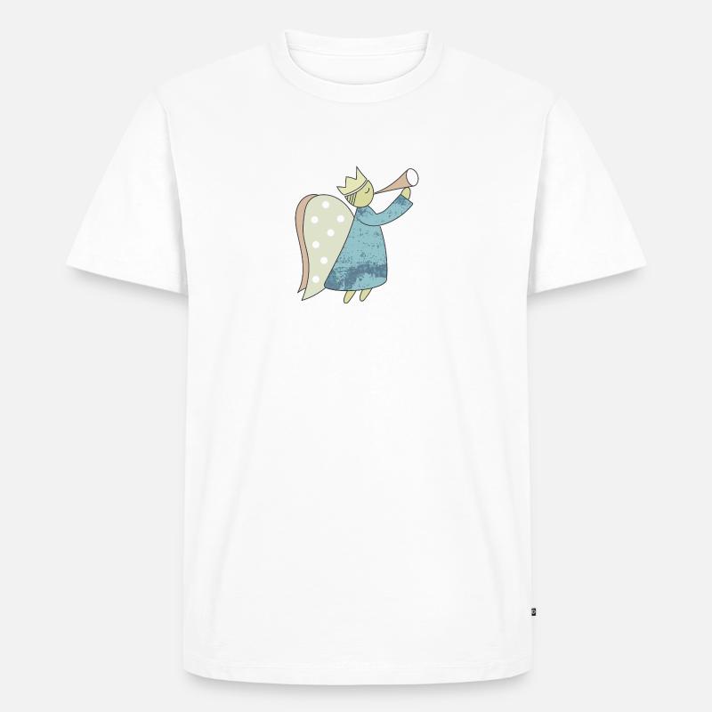 Weihnachtsengel - Männer Premium Bio T-Shirt - Weiß