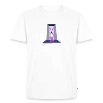 Lapin rose - T-shirt Premium bio Homme - blanc - Devant - Nico (187cm)