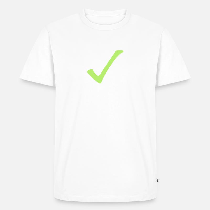 check - Männer Premium Bio T-Shirt - Weiß