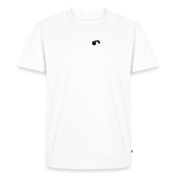 Lapin avec lunettes, patin à roulettes - T-shirt Premium bio Homme - blanc - Devant - Nico (187cm)