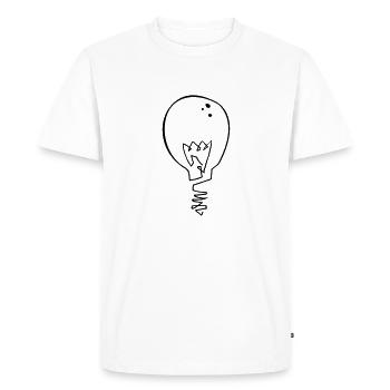 ampoule - T-shirt Premium bio Homme - blanc - Devant - Nico (187cm)