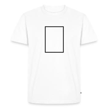 Mathématiques - icône rectangle - T-shirt Premium bio Homme - blanc - Devant - Nico (187cm)