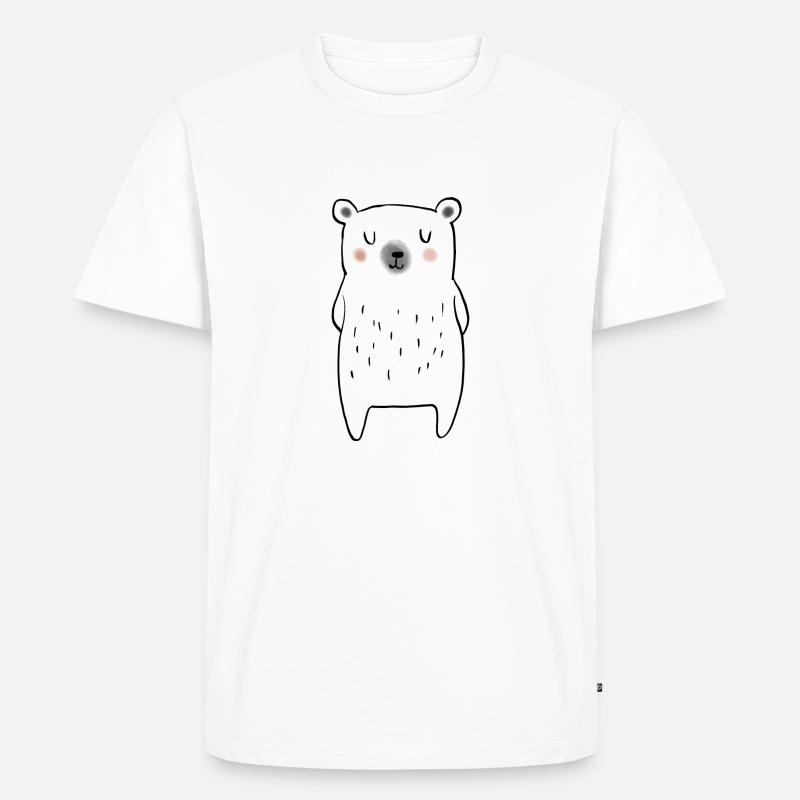 Kleiner Eisbär - Männer Premium Bio T-Shirt - Weiß