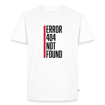 Error 404 not found - Men's Premium Organic T-Shirt - white - Front - Nico (187cm)