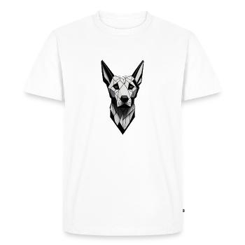 Geometric Doberman Dog - Men's Premium Organic T-Shirt - white - Front - Nico (187cm)
