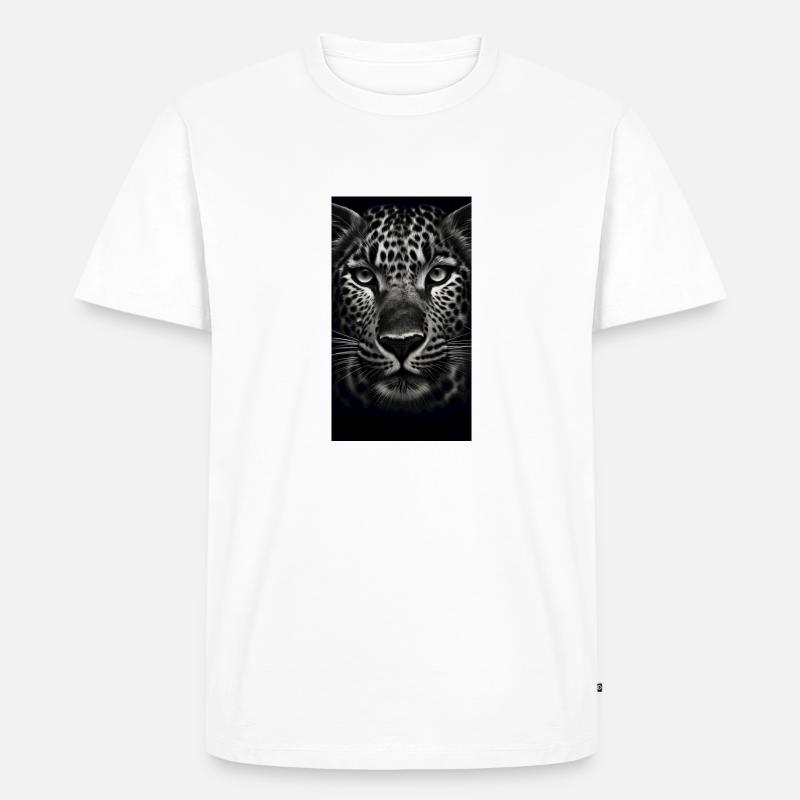 Heimlicher Leopard - Stealthy Leopard - Männer Premium Bio T-Shirt - Weiß