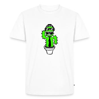 Cool Cactus Cactus Desert Plant Lunettes de soleil - T-shirt Premium bio Homme - blanc - Devant - Nico (187cm)