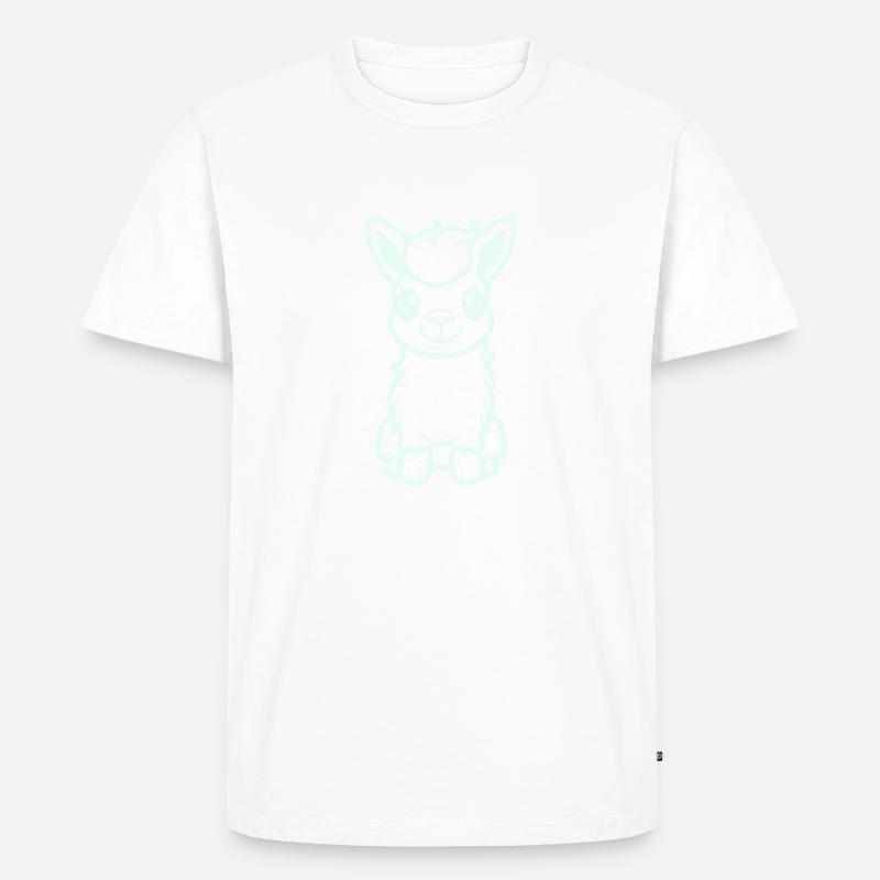lama al paka comic - Männer Premium Bio T-Shirt - Weiß