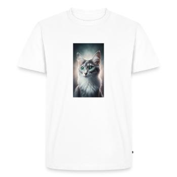 Cat - Men's Premium Organic T-Shirt - white - Front - Nico (187cm)
