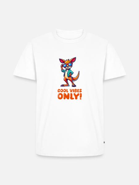 Kangaroo Comic Sunglasses - Men's Premium Organic T-Shirt - white