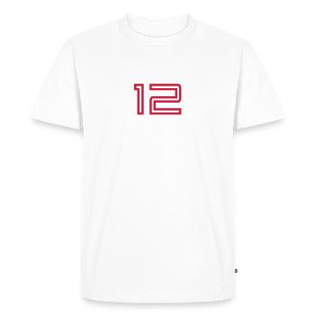 12_style_design - T-shirt Premium bio Homme - blanc - Devant - Nico (187cm)