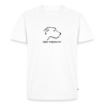 Irish Wolfhound - Men's Premium Organic T-Shirt - white - Front - Nico (187cm)