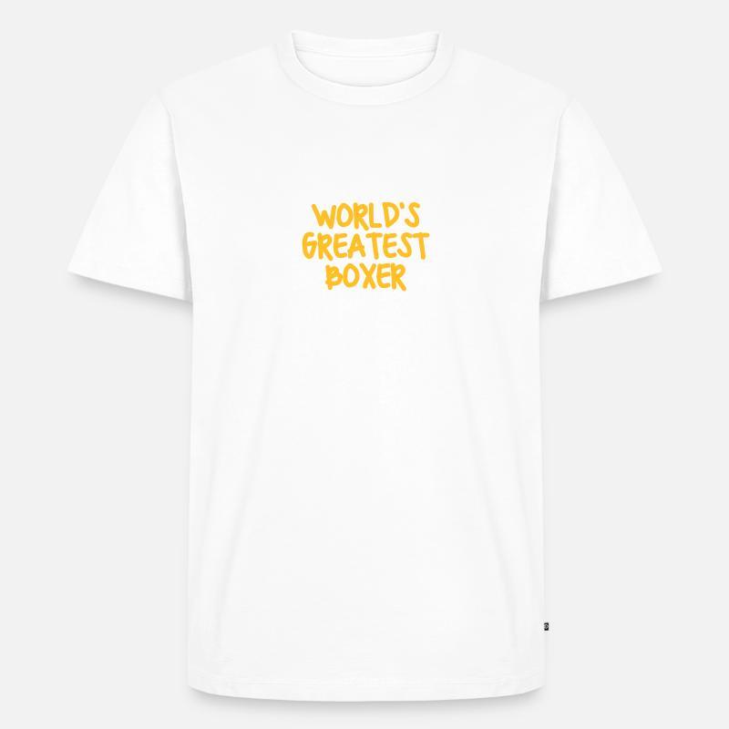 worlds greatest boxer - Männer Premium Bio T-Shirt - Weiß