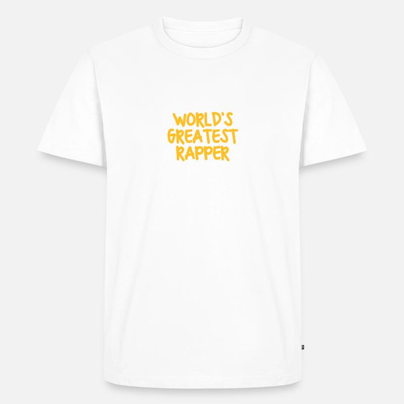 worlds greatest rapper - Männer Premium Bio T-Shirt - Weiß