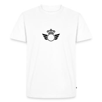 Crown Logo - T-shirt Premium bio Homme - blanc - Devant - Nico (187cm)