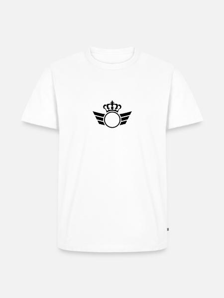 Crown Logo - Men's Premium Organic T-Shirt - white