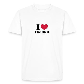 I Love Fishing - T-shirt Premium bio Homme - blanc - Devant - Nico (187cm)