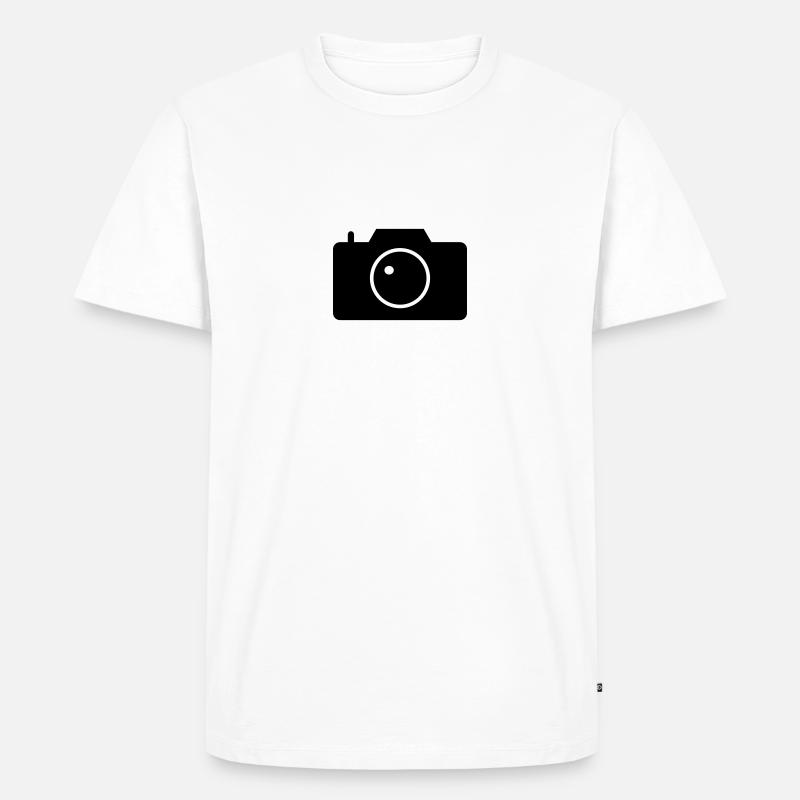 Kamera - Männer Premium Bio T-Shirt - Weiß