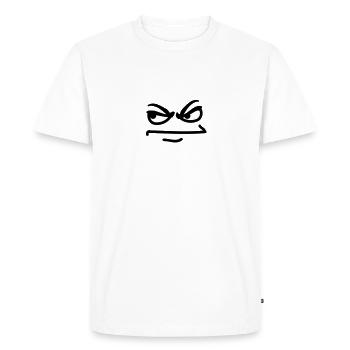 angry_face - T-shirt Premium bio Homme - blanc - Devant - Nico (187cm)