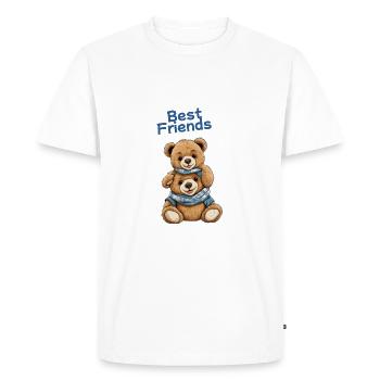 Teddy Bears - Best friends - Men's Premium Organic T-Shirt - white - Front - Nico (187cm)